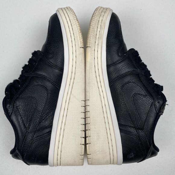 Nike Air Jordan 1 Low Lifted Platform Sneakers Womens 6 Black Premium Leather - Picture 3 of 12